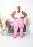 Belle Fringe Pants-Baby Pink (S-3X)